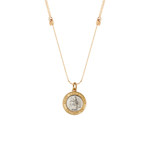 St. Christopher Protection Chain Slider Necklace