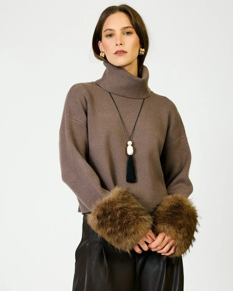 Hadley Fur Cuff Sweater