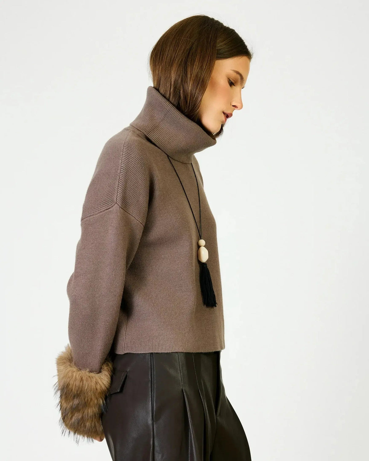 Hadley Fur Cuff Sweater