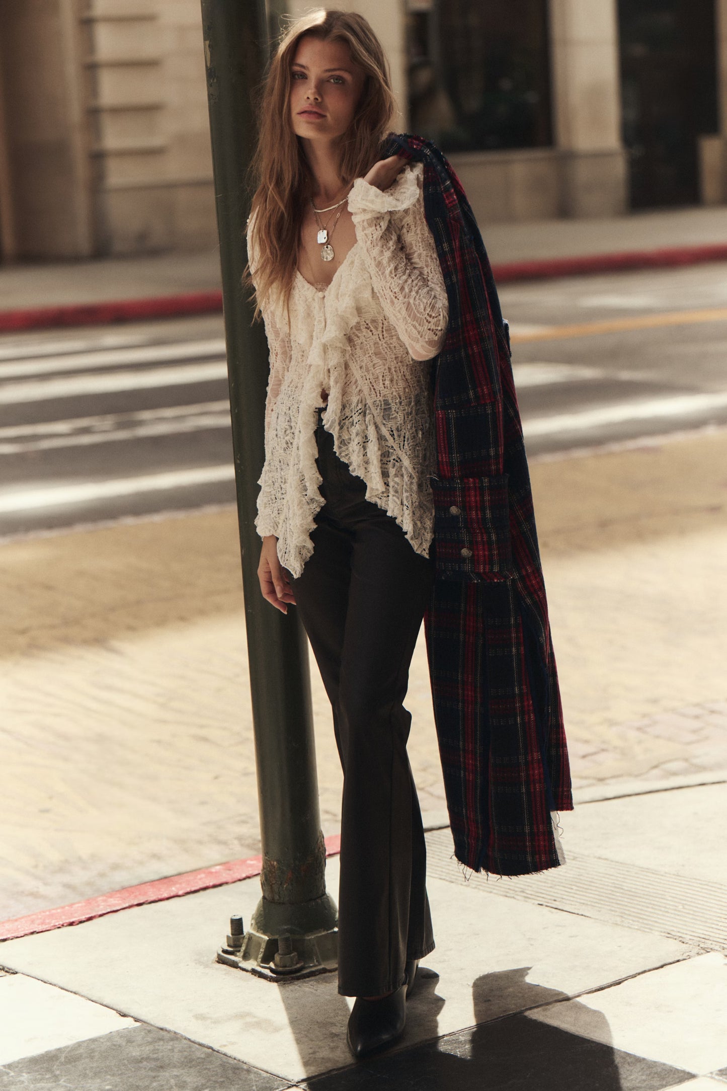 Laney Ruffle Lace Blouse