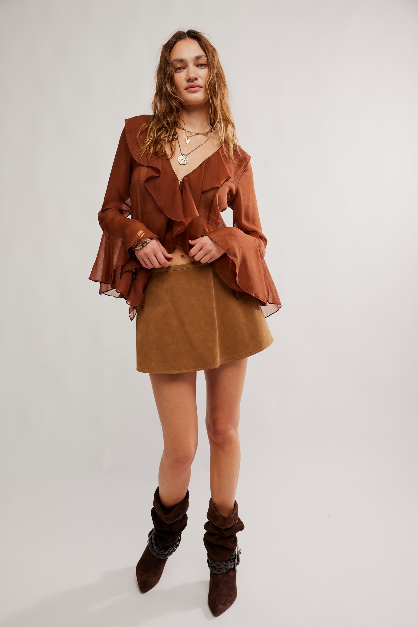 Paradise Found Suede Skort