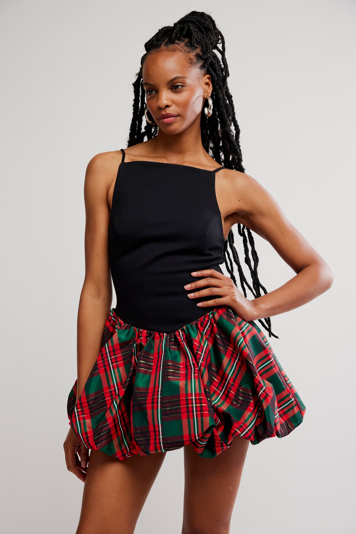 Tinsel Kiss Plaid Mini
