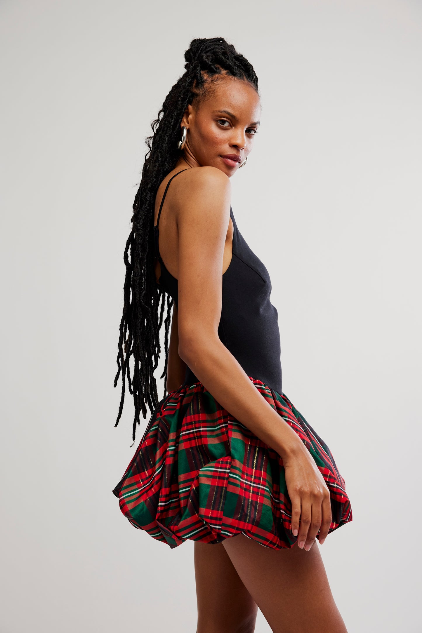 Tinsel Kiss Plaid Mini