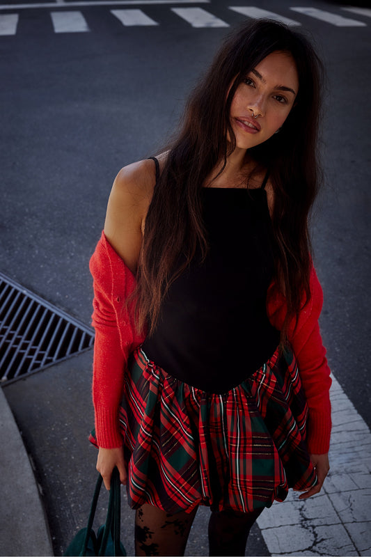 Tinsel Kiss Plaid Mini