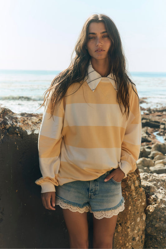 Classic Stripe Oversized Crewneck