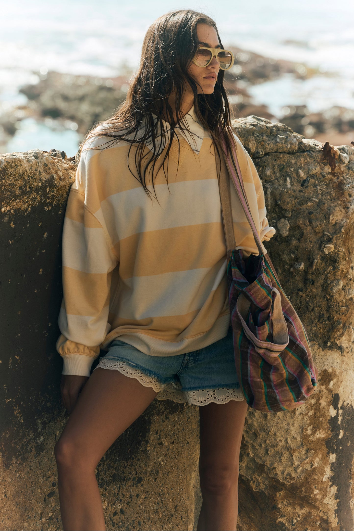 Classic Stripe Oversized Crewneck