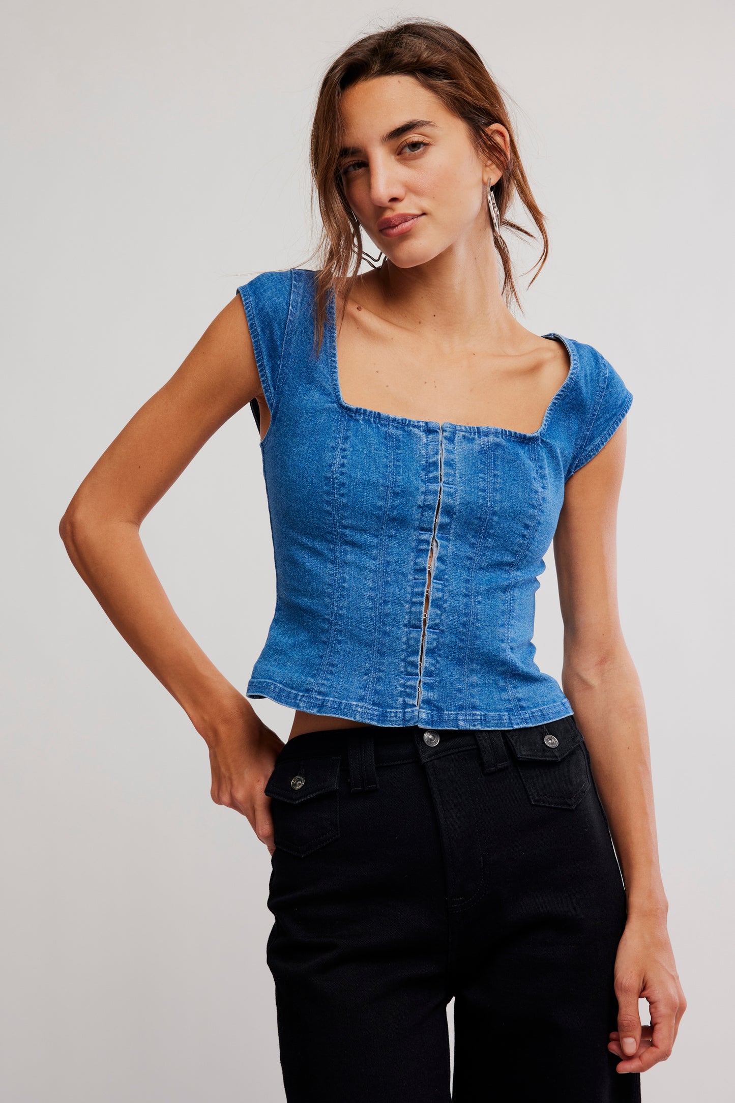 Marilyn Denim Corset