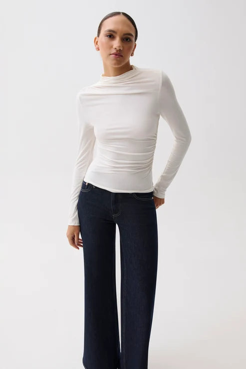 Nathalia Draped Mock Neck