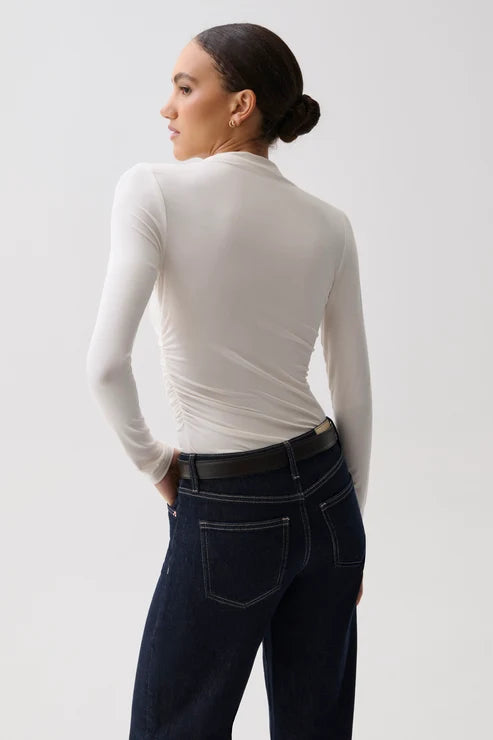 Nathalia Draped Mock Neck