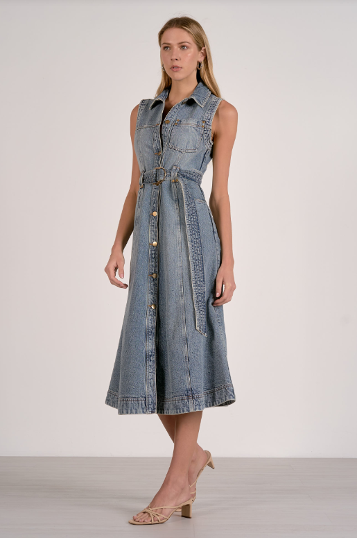 Denim Midi Dress