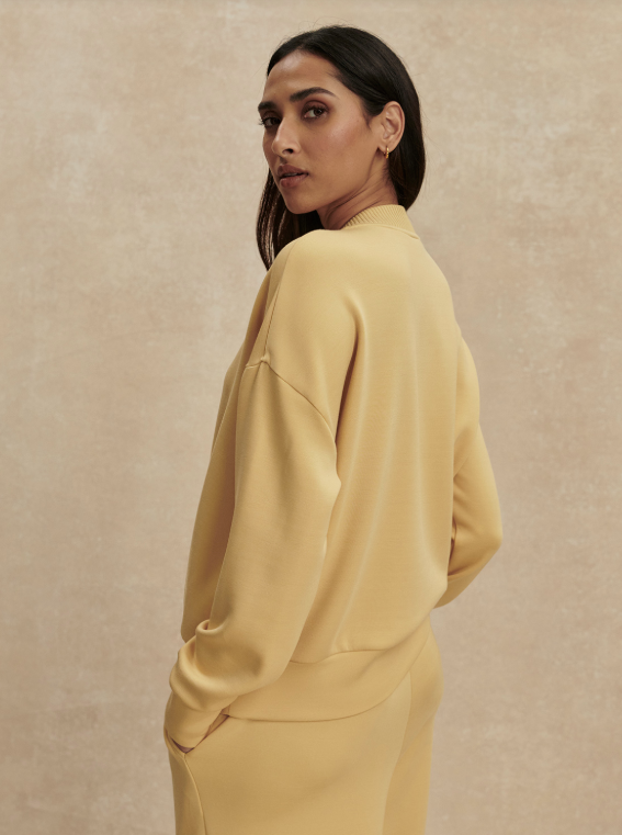 Reena Button Front Sweat