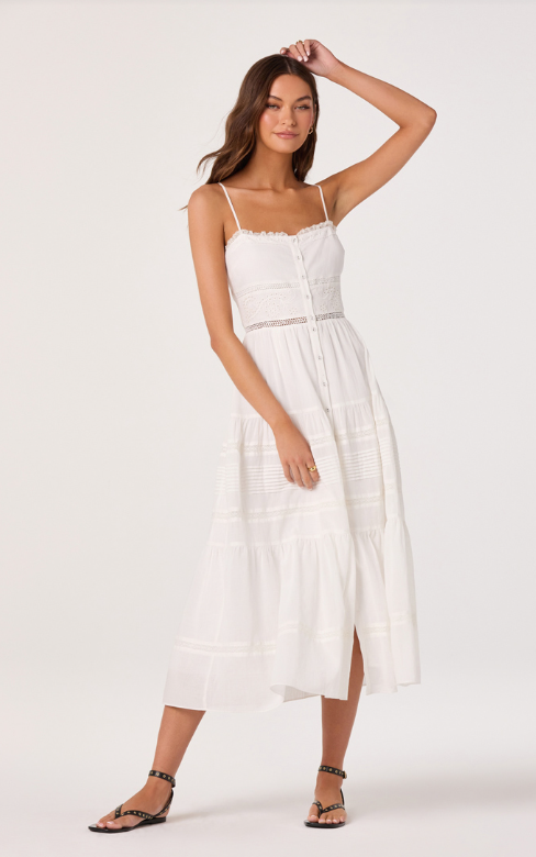 Annabel Eyelet Midi Dress