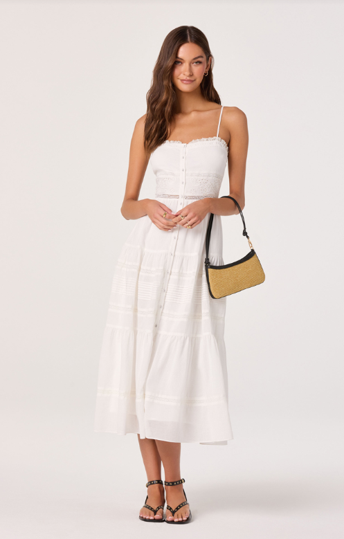 Annabel Eyelet Midi Dress