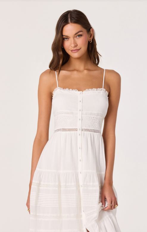 Annabel Eyelet Midi Dress