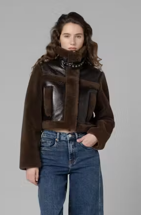 Laid Black Fur Jacket