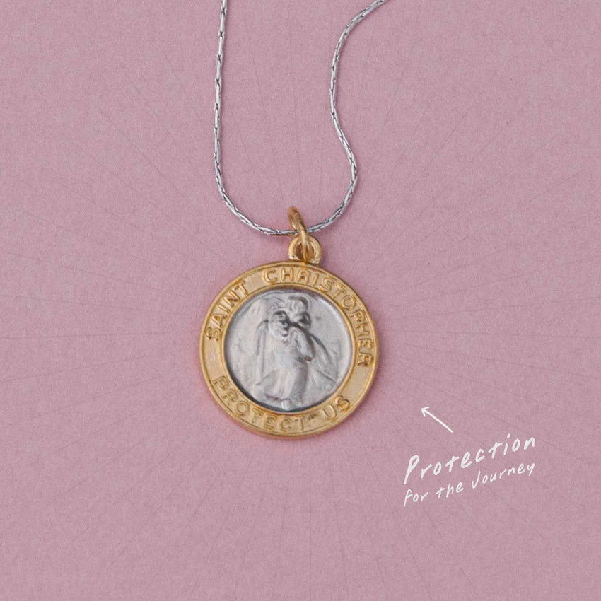St. Christopher Protection Chain Slider Necklace