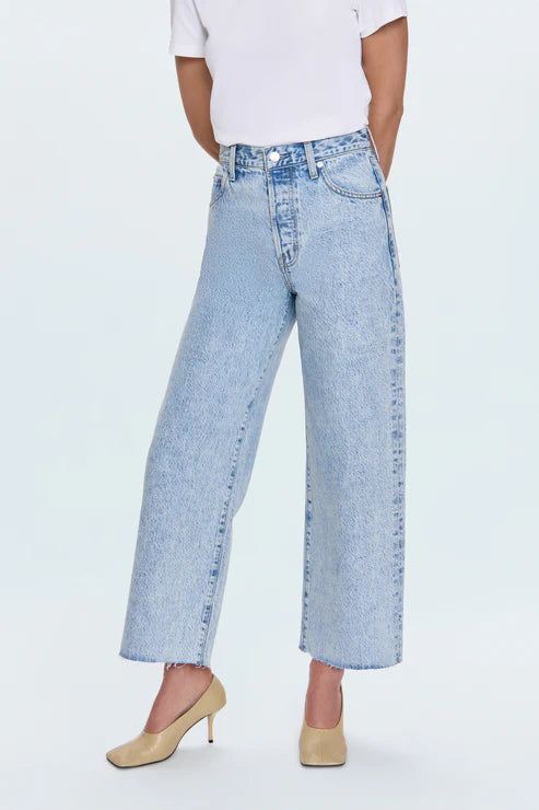 Tate High Rise Bowed Jean