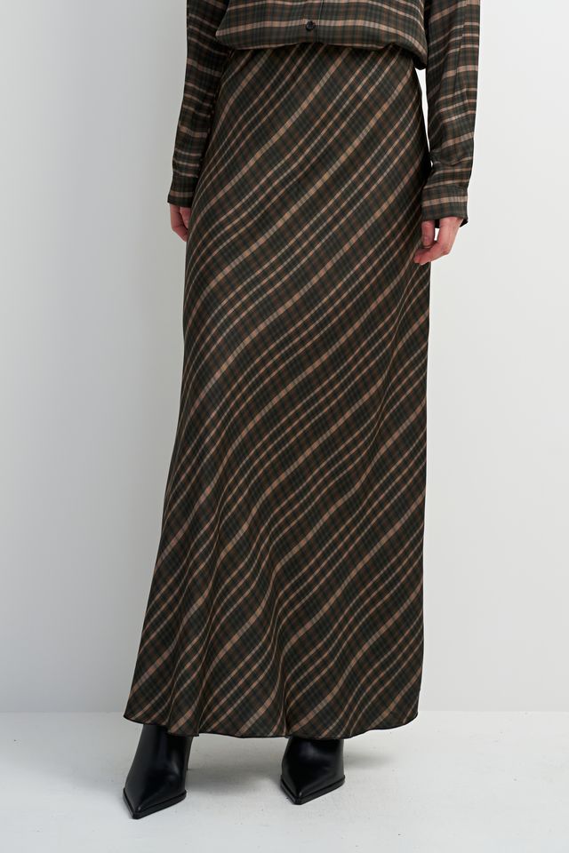 Plaid Maxi Skirt