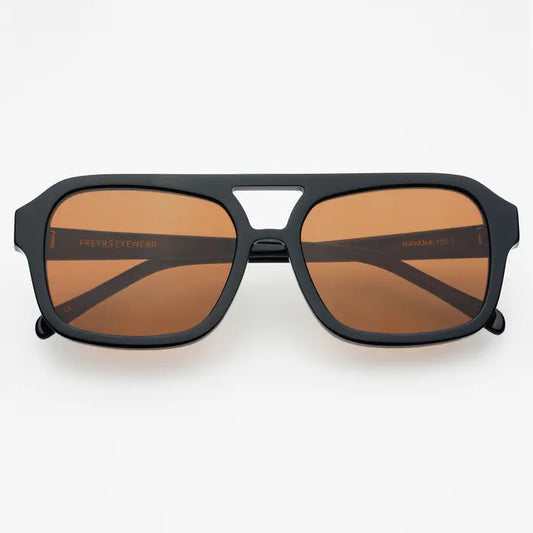 Havana Acetate Aviator Sunglasses
