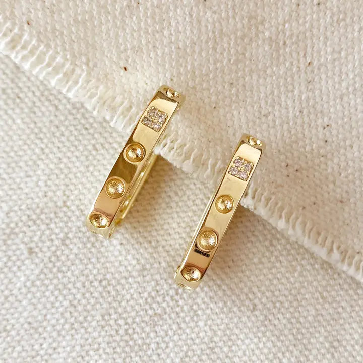 Rectangular Clicker Hoop Earrings