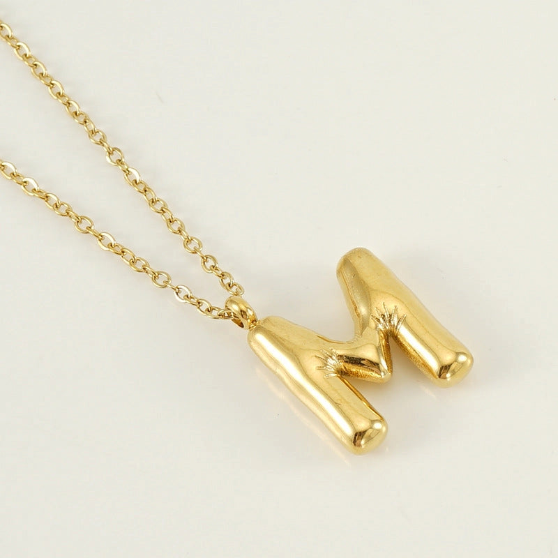 Bubble Initial Necklace