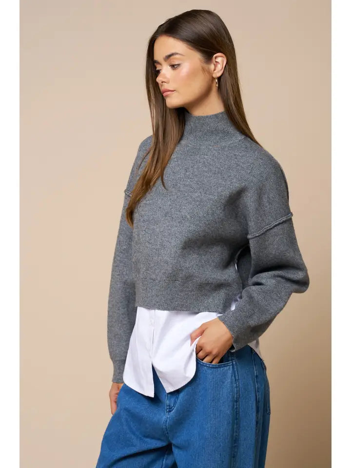 Stevie Layered Turtleneck Sweater