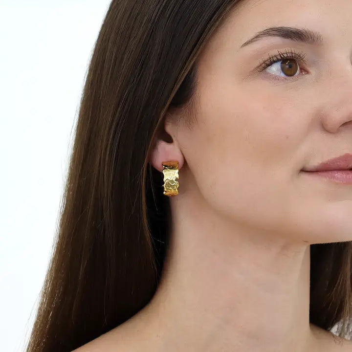 Molten Hoop Earrings