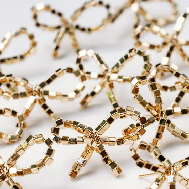 Beaded Bow Earrings
