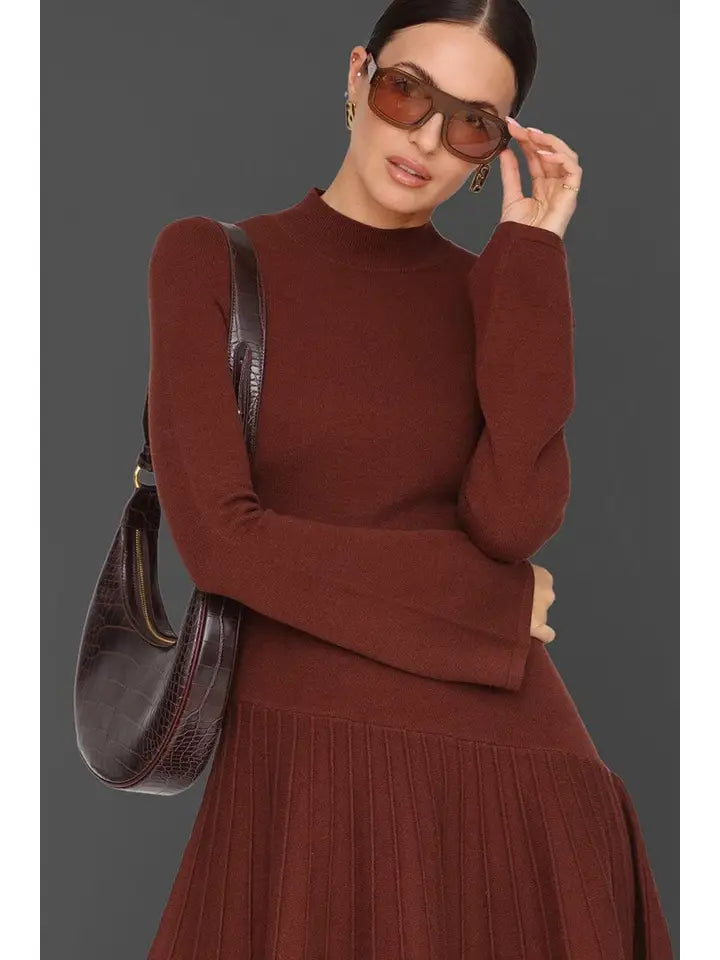 Asymmetric Hem Mini Sweater Dress