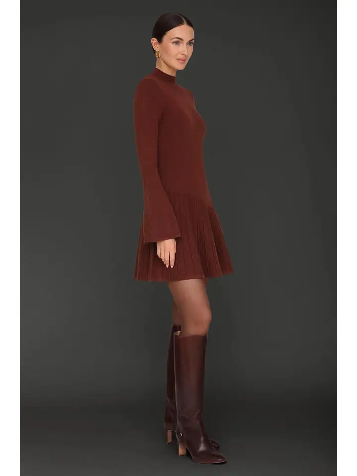 Asymmetric Hem Mini Sweater Dress