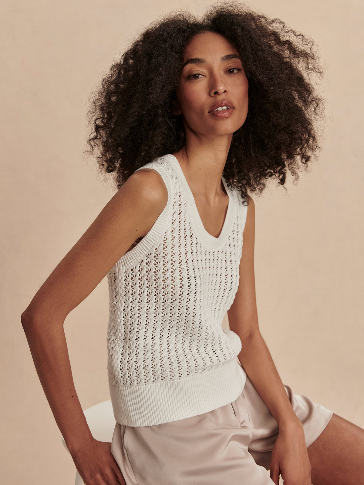 Ferns Open Knit Tank