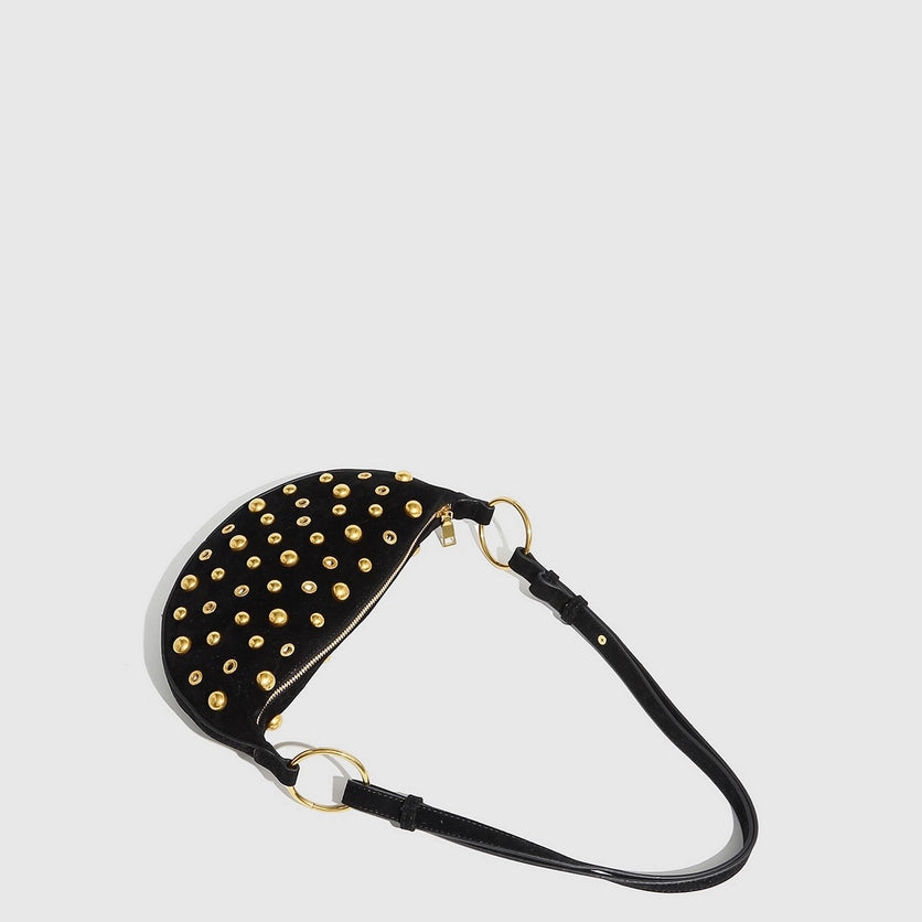 Studded Polka Shoulder Bag