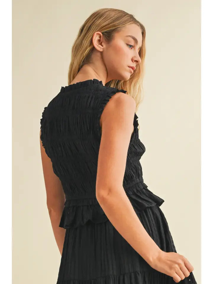 Smock Ruffle Sleeveless Top