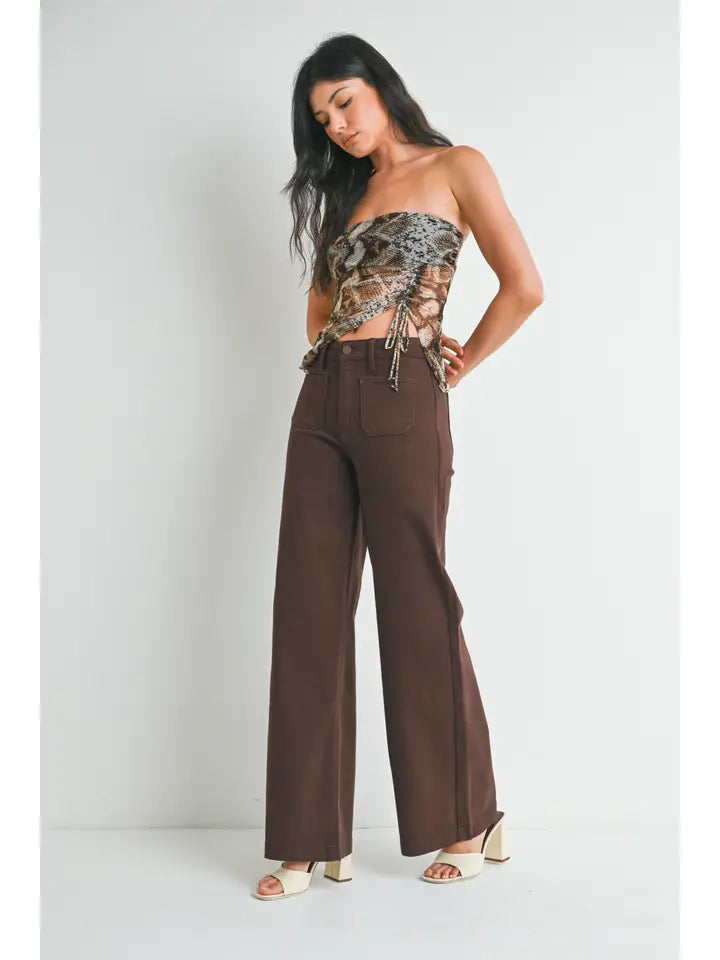 Patch Pocket Wide Leg