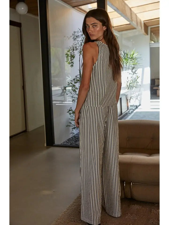 Striped Wide Leg Pants