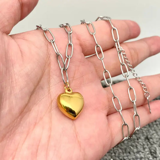 Heart Charm Chain Necklace