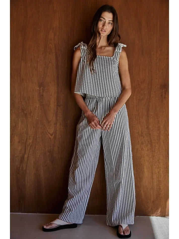 Striped Wide Leg Pants