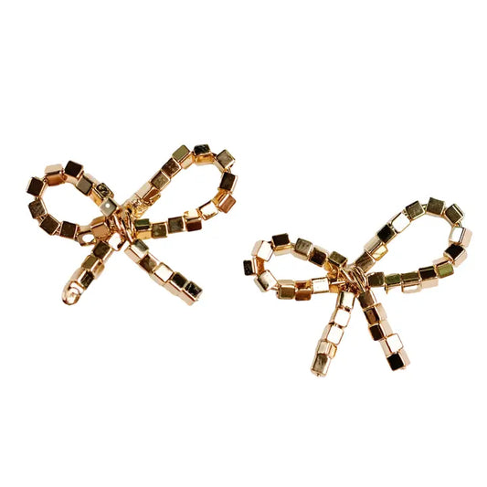 Beaded Bow Earrings