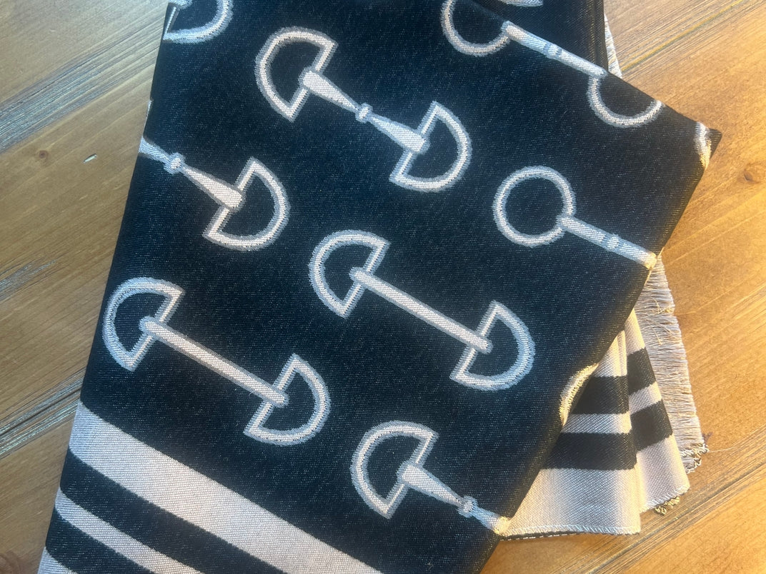 Snaffle Bit Wool Blend Scarf