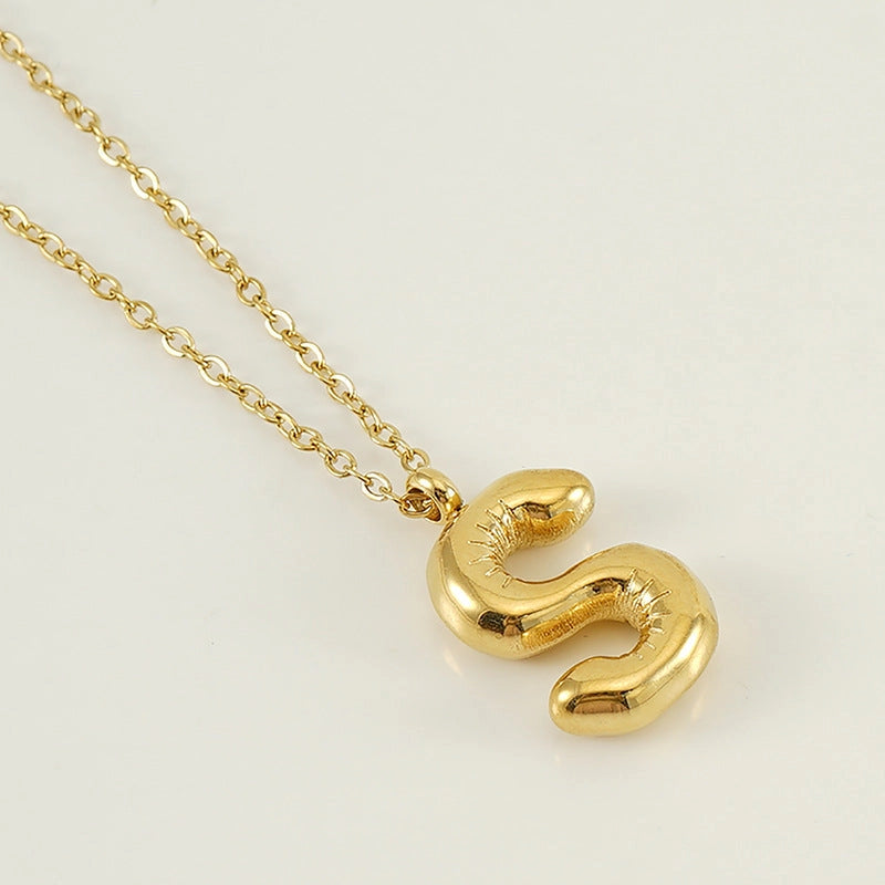 Bubble Initial Necklace