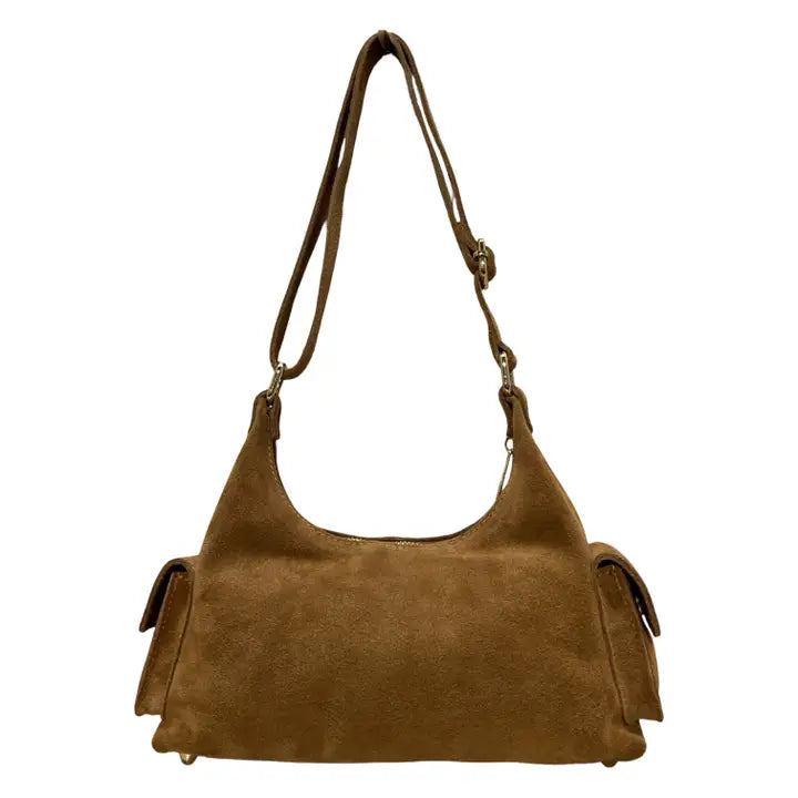 Suede Leather Multi-Pocket Dollar Bag