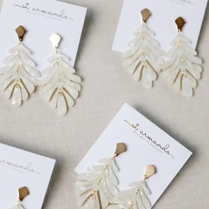 White Petite Palm Drops