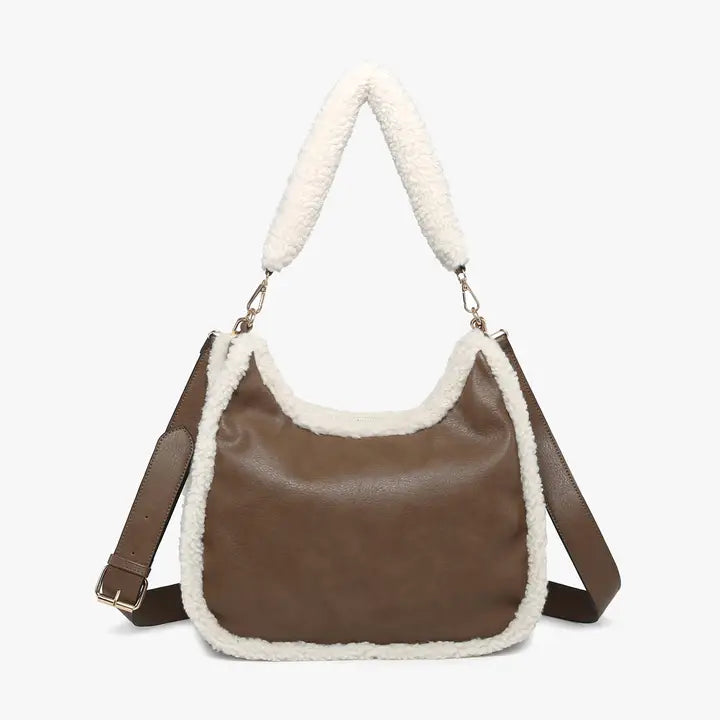 Reece Sherpa Trim Satchel