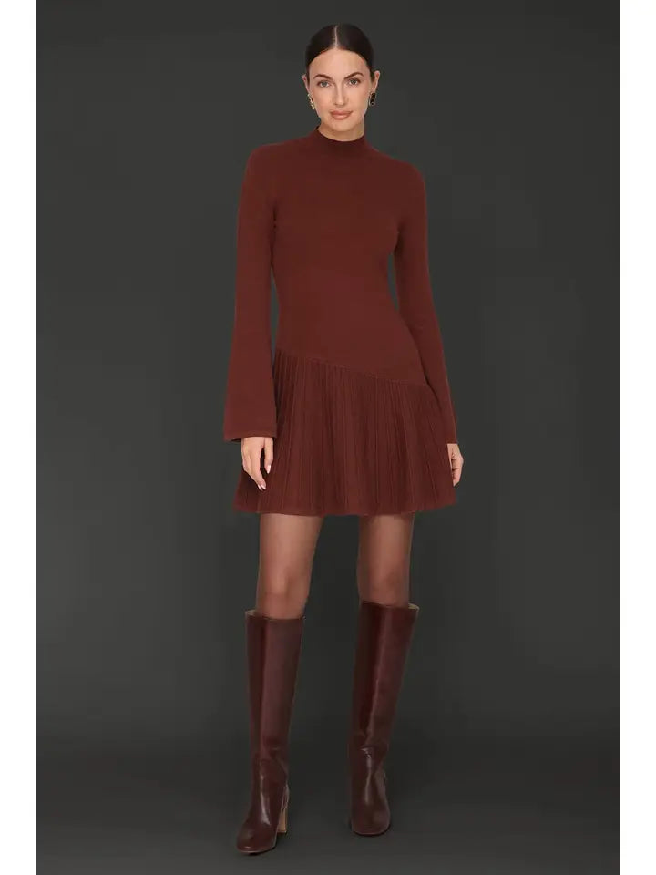 Asymmetric Hem Mini Sweater Dress