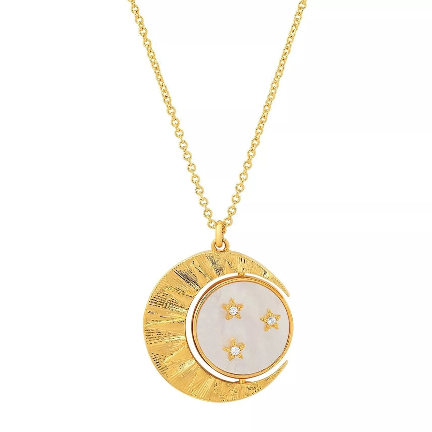 Hoopla Moon Spinning Necklace
