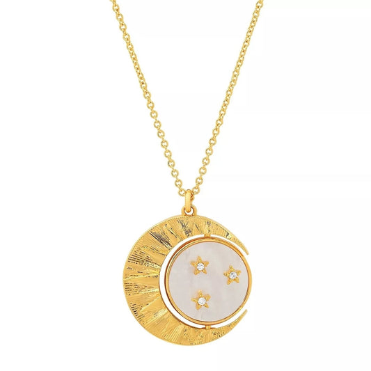 Hoopla Moon Spinning Necklace