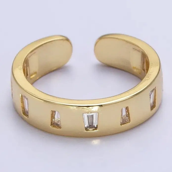 Baguette Cz Stone Ring