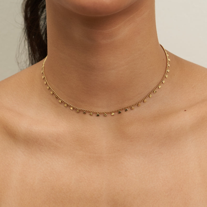 Dainty Heart Choker Necklace
