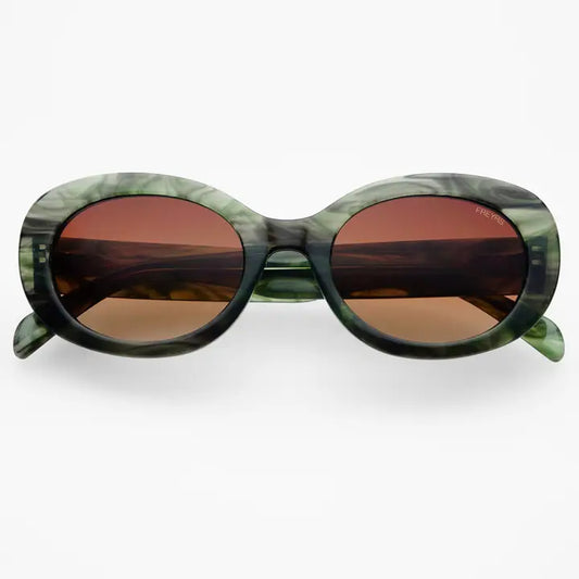 Aria Acetate Oval Sunglasses