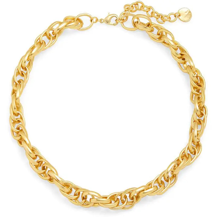 Intertwined Link Short Chain Necklace